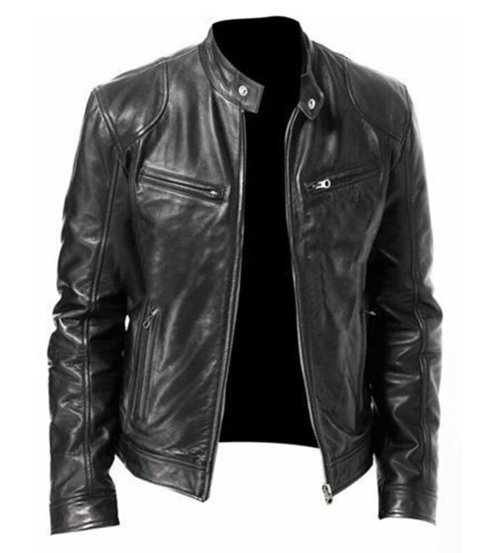 PU Leather Jacket Slim Leather Jacket