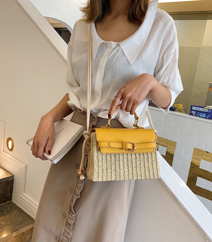 Fashion Box Rattan Women Handbags Wicker