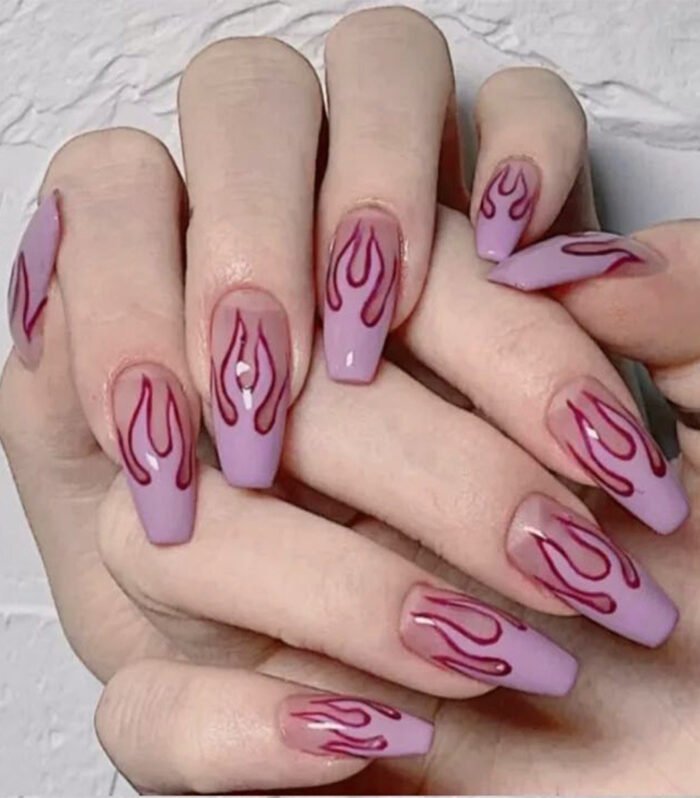 Wearing Nails Finished Soft Nails False Nails