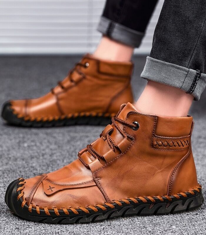 Leather shoes leather men casual shoes